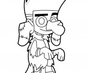 Coloriage Johnny Test en forme d'un chien humoristique