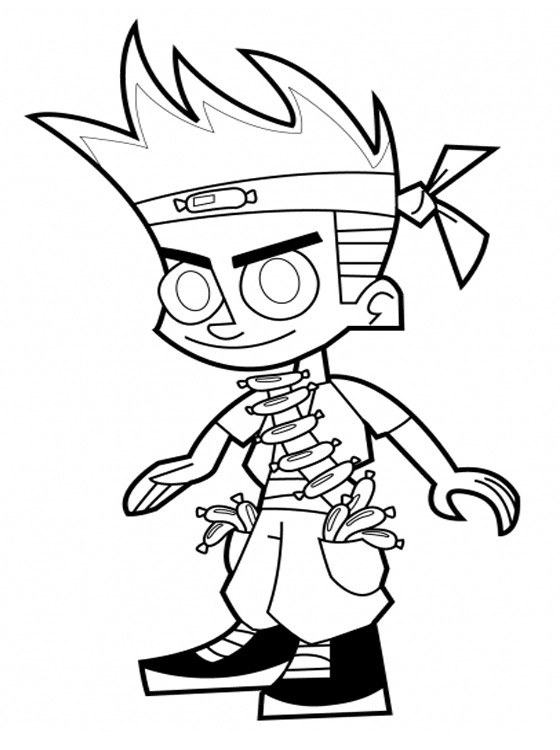 Coloriage Johnny Test gratuit à imprimer