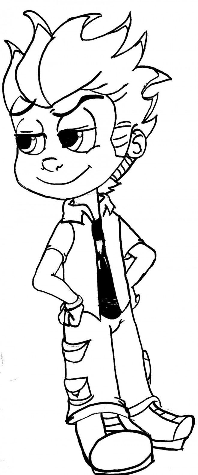 Autres coloriages Johnny Test gratuits   imprimer