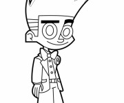 Coloriage et dessins gratuit Johnny Test souriant à imprimer