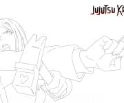 Coloriage Action de Jujutsu Kaisen