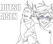 Coloriage Geto et Gogo de Jujutsu kaisen