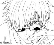 Coloriage Gojo sans masque