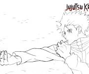 Coloriage Gojo Satoru en action