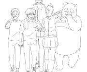 Coloriage Image des amis Jujutsu kaisen
