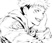 Coloriage et dessins gratuit Itadori Yuji souriant à imprimer