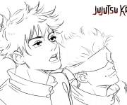Coloriage Jujutsu Kaisen en vecteur
