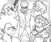 Coloriage Jujutsu Kaisen ligue des h&eacute;ros