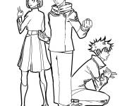 Coloriage Personnages principaux de Jujutsu kaisen