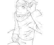 Coloriage Portrait de Gojo Satoru