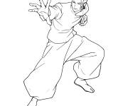 Coloriage Suguru Geto d&eacute;cha&icirc;ne son pouvoir