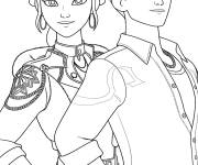 Coloriage Abby et Zoey de Kpop Demon Hunters