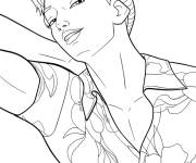 Coloriage Abs de Chasseurs de d&eacute;mons Kpop