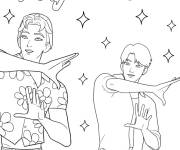 Coloriage Abs et Jinu Saga Boys