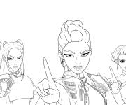 Coloriage Bande de filles des chasseurs de d&eacute;mons Kpop