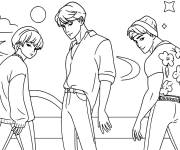 Coloriage Beaux gosses de Kpop Demon Hunters