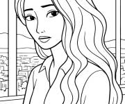 Coloriage C&eacute;line des Chasseurs de d&eacute;mons Kpop