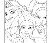 Coloriage Chasseurs de d&eacute;mons Kpop par num&eacute;ros