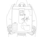 Coloriage D&eacute;mon Jinu se cache