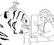 Coloriage Derpy Tiger et Rumi de Chasseurs de d&eacute;mons Kpop