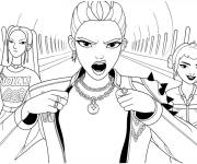 Coloriage Equipe de Huntrix pr&ecirc;te pour l'action