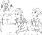 Coloriage Filles de Huntrix en r&eacute;union