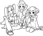Coloriage Filles mignonnes de Kpop Demon Hunters