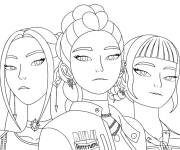 Coloriage Huntrix  Kpop Demon Hunters