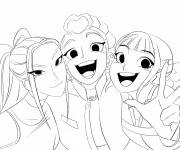 Coloriage Huntrix rigolote