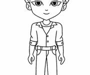 Coloriage et dessins gratuit Jinu chibi de Kpop Demon Hunters à imprimer