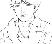 Coloriage et dessins gratuit Jinu facile de Kpop Demon Hunters à imprimer