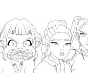 Coloriage KPop Demon Hunters dr&ocirc;le