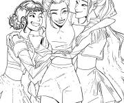 Coloriage Kpop Demon Hunters en vecteur