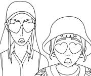 Coloriage Kpop Demon Hunters pour enfants