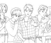 Coloriage Kpop Demon Hunters Saga Boys
