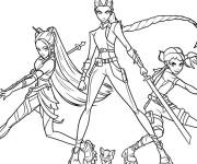 Coloriage Kpop Demon Hunters simple