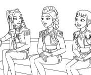 Coloriage L'amiti&eacute; de Rumi, Mira et Zoey