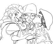 Coloriage L'&eacute;quipe Huntrix de Kpop Demon Hunters