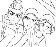 Coloriage Les aventures de Huntrix de Kpop Demon Hunters