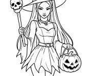 Coloriage Mira comme sorci&egrave;re de  Kpop Demon Hunters