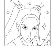 Coloriage Mira de Chasseurs de d&eacute;mons Kpop num&eacute;rot&eacute;