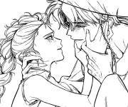 Coloriage Rima qui aime Jinu de Kpop Demon Hunters