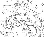 Coloriage Rumi de Chasseurs de d&eacute;mons Kpop pour Halloween