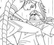 Coloriage Rumi en combattant Jinu