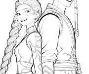 Coloriage Rumi et jinu heureux