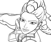 Coloriage Rumi la fille chasseur de de d&eacute;mon