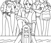 Coloriage Saga Boys Chasseurs de d&eacute;mons Kpop