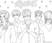 Coloriage Saga Boys en chantant