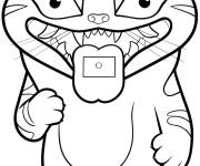 Coloriage Tigre Derby chibi