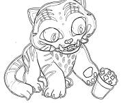 Coloriage Tigre Derpy en maternelle